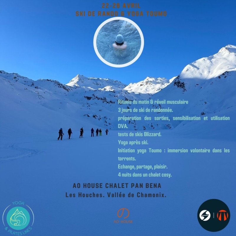 Séjour ski de randonnée et Yoga Toumo aux Houches - avril 2026.